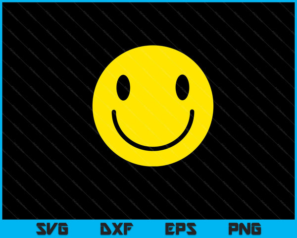 Classic Smile Retro 80s Acid House Emoticon Svg Cutting Printable Files