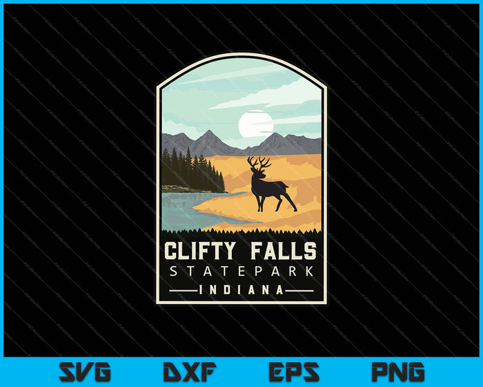 Clifty Falls State Park Indiana IN buitenshuis herten jacht SVG PNG-bestanden