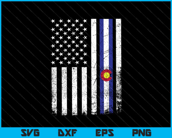 Colorado Amerikaanse vlag SVG PNG snijden afdrukbare bestanden