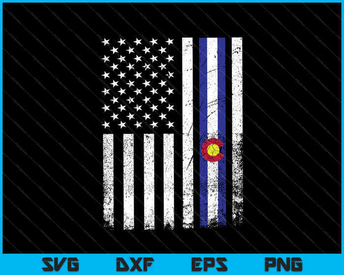 Bandera americana de Colorado SVG PNG cortando archivos imprimibles