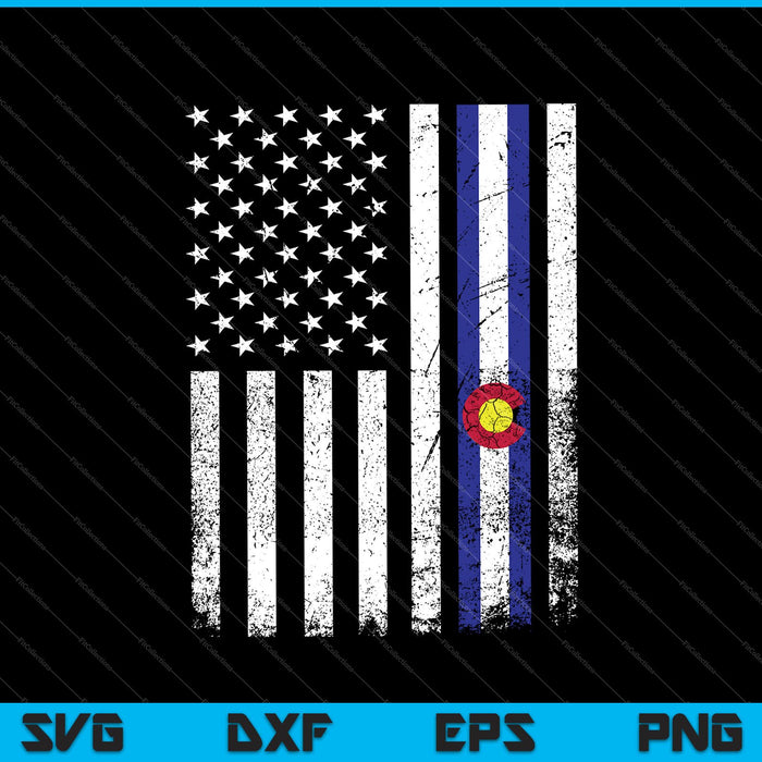 Bandera americana de Colorado SVG PNG cortando archivos imprimibles