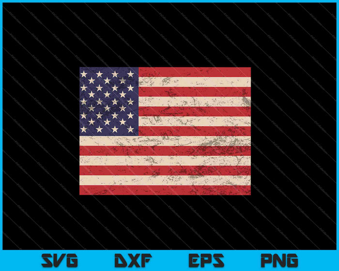 Colorado Amerikaanse vlag Vintage SVG PNG snijden afdrukbare bestanden
