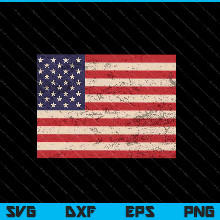 Colorado Amerikaanse vlag Vintage SVG PNG snijden afdrukbare bestanden