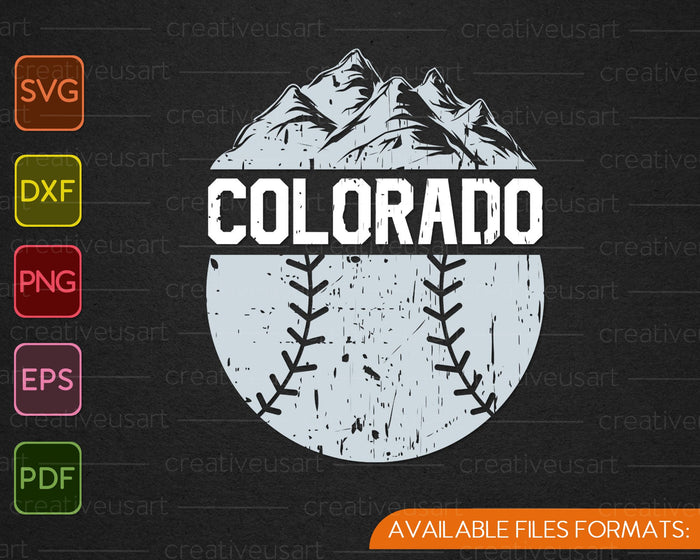 Colorado Baseball  Denver Pride Rocky Mountains SVG PNG Cutting Printable Files