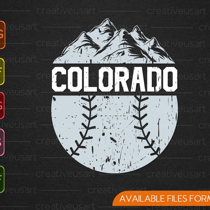 Colorado Baseball  Denver Pride Rocky Mountains SVG PNG Cutting Printable Files
