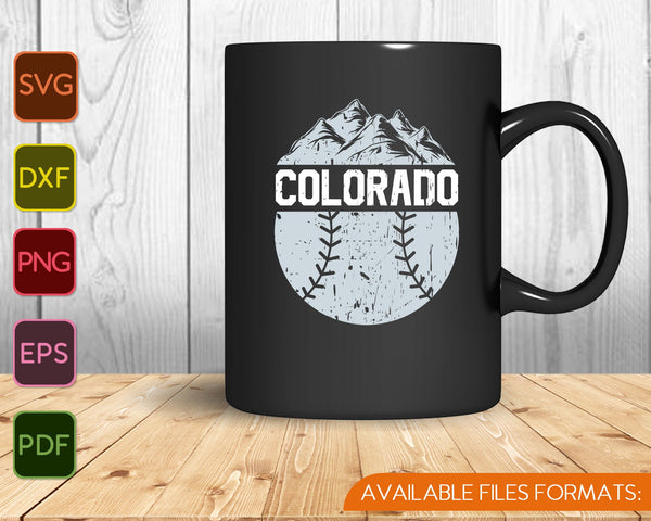Colorado Béisbol Denver Orgullo Montañas Rocosas SVG PNG Cortar archivos imprimibles
