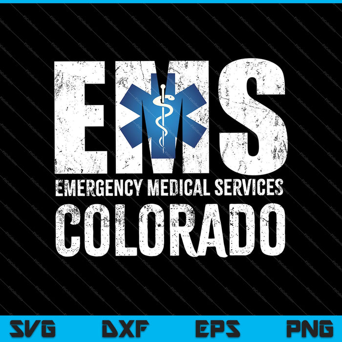 Colorado EMS medische nooddiensten SVG PNG snijden afdrukbare bestanden