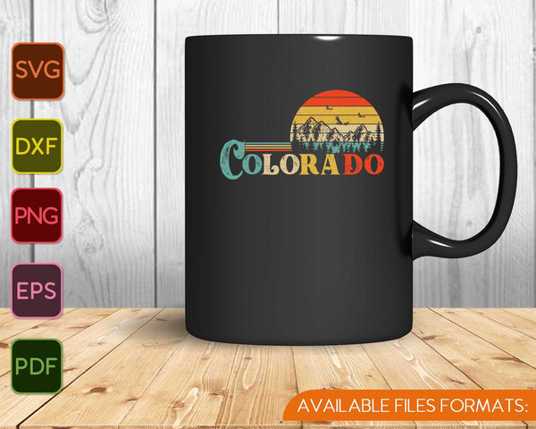 Colorado Rocky Mountain Sun Boulder Senderismo SVG PNG Cortar archivos imprimibles