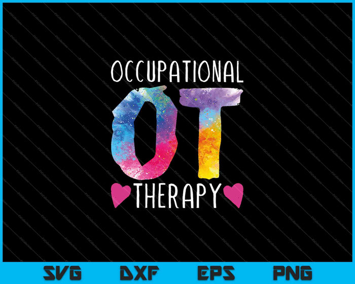 Colorful OTA Occupational Therapy SVG PNG Cutting Printable Files