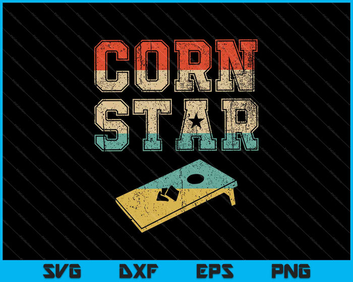 Torneo Corn Star Cornhole SVG PNG Cortar archivos imprimibles