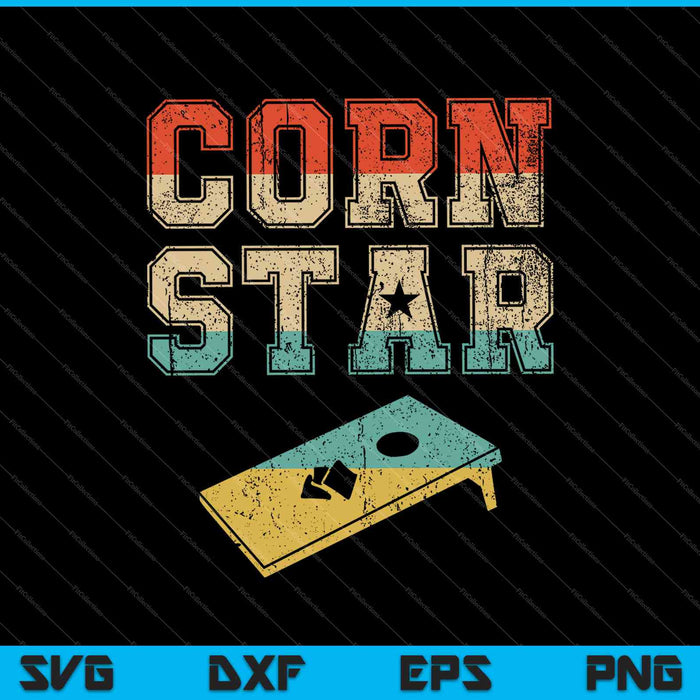Corn Star Cornhole Tournament SVG PNG Cutting Printable Files