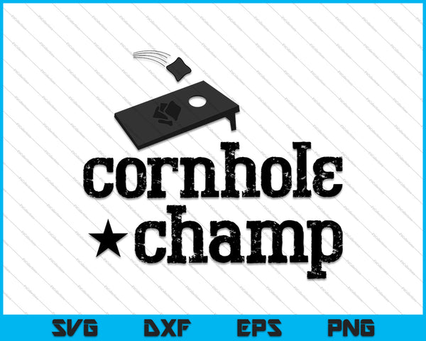 Cornhole Champ SVG PNG Cortar archivos imprimibles