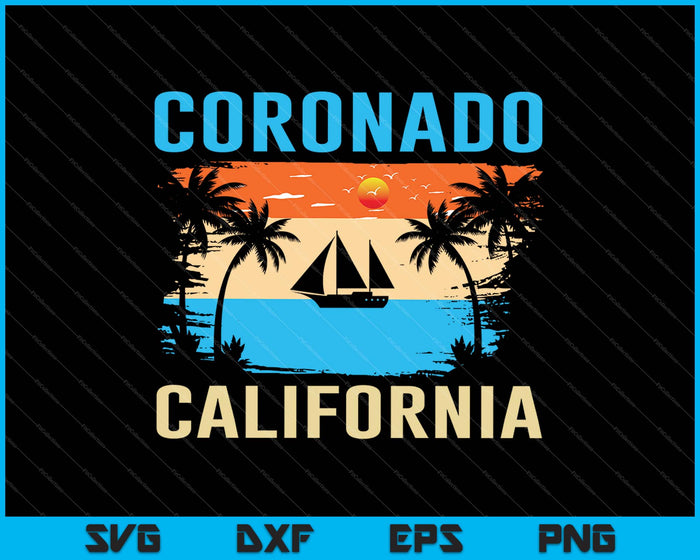 Coronado Californië SVG PNG snijden afdrukbare bestanden