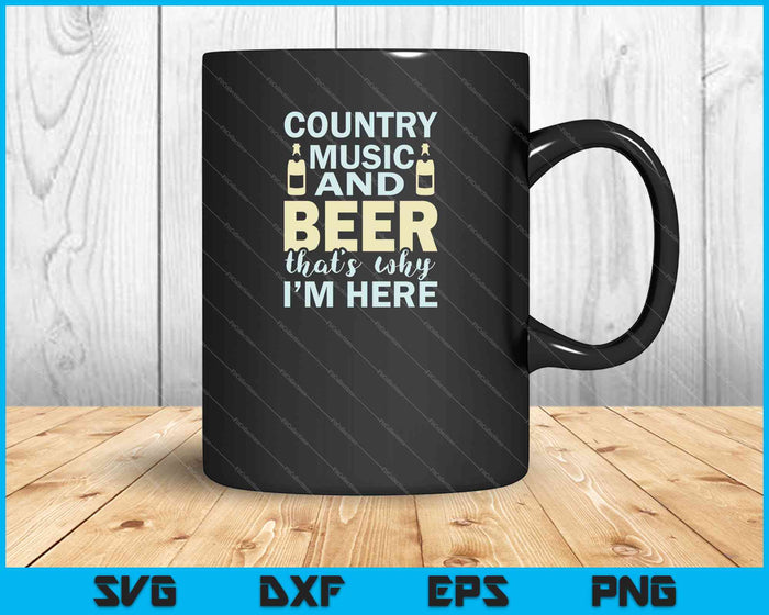 Country Music And Beer SVG PNG Cutting Printable Files