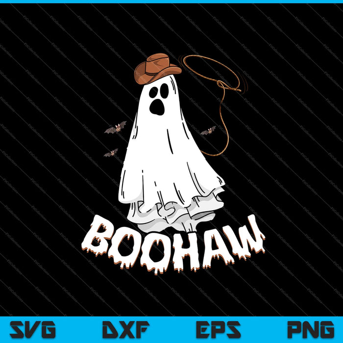 Cowboy Cowgirl BooHaw Retro Western Ghost Halloween Svg Cutting Printable Files
