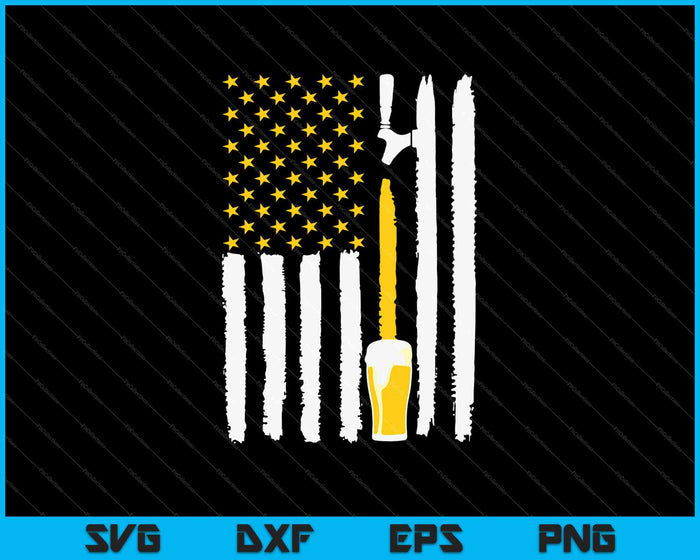 Craft Beer American Flag USA SVG PNG Cutting Printable Files