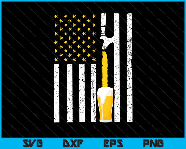 Cerveza artesanal Americana 4 de julio Cervecería Bandera EE.UU. SVG PNG Cortar archivos imprimibles