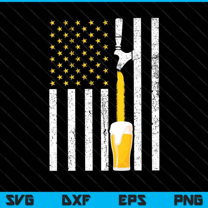 Craft Beer Amerikaanse 4 juli brouwerij vlag USA SVG PNG snijden afdrukbare bestanden