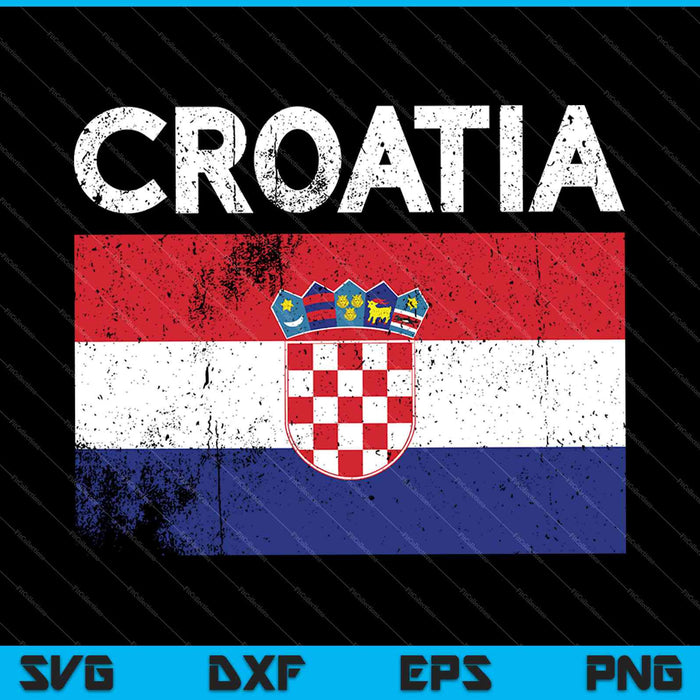 Croatia Croatian Flag SVG PNG Cutting Printable Files