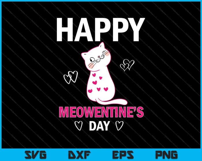 Cute Cat Valentines Day Shirt for Girls Kitty Quote SVG PNG Cutting Printable Files