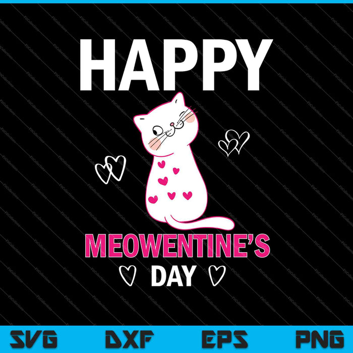 Schattige kat Valentijnsdag shirt voor meisjes Kitty citeer SVG PNG snijden afdrukbare bestanden
