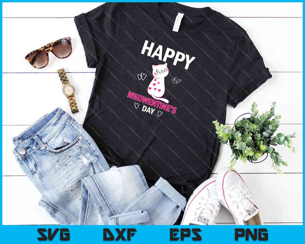 Cute Cat Valentines Day Shirt for Girls Kitty Quote SVG PNG Cutting Printable Files - on a t-shirt