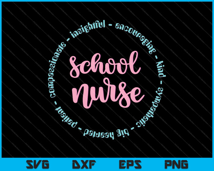 Leuke schoolverpleegkundige SVG PNG snijden afdrukbare bestanden