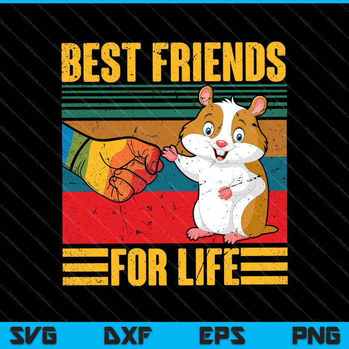 Cute Hamster Best Friends for Life SVG PNG Cutting Printable Files