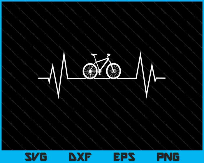 Cycling Heartbeat SVG PNG Cutting Printable Files