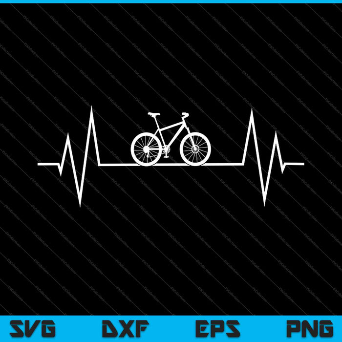 Cycling Heartbeat SVG PNG Cutting Printable Files
