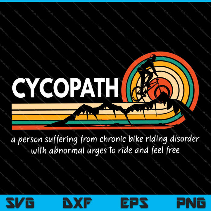 CycoPath definitie mountainbike grappige SVG PNG snijden afdrukbare bestanden