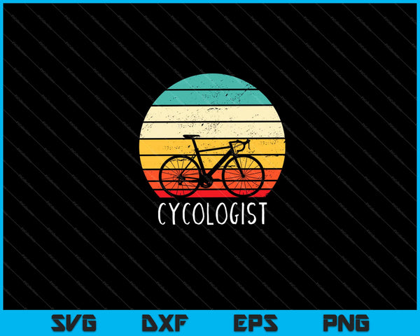 Cycloloog grappige Vintage fietsen Svg snijden afdrukbare bestanden