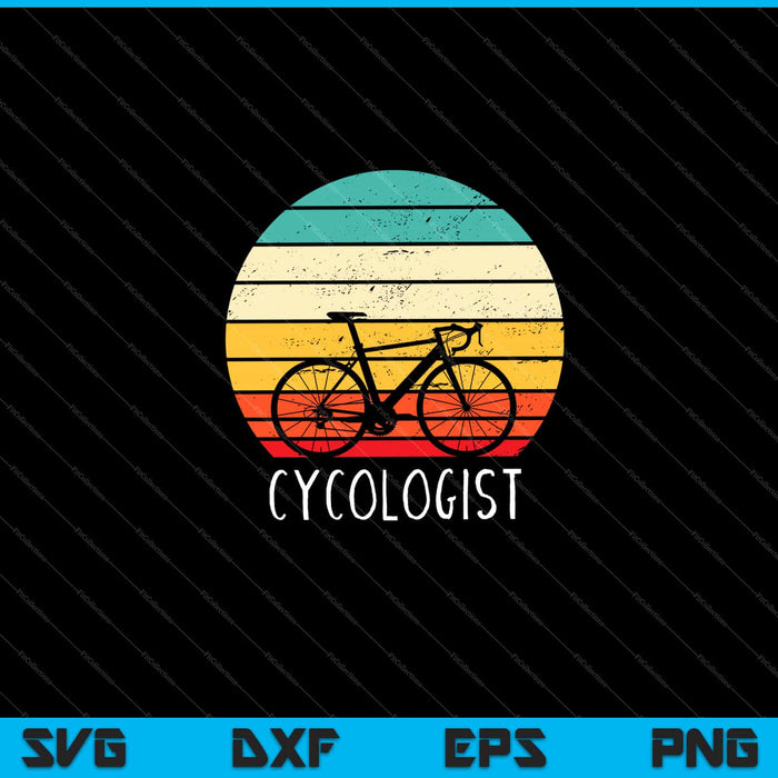 Cycloloog grappige Vintage fietsen Svg snijden afdrukbare bestanden