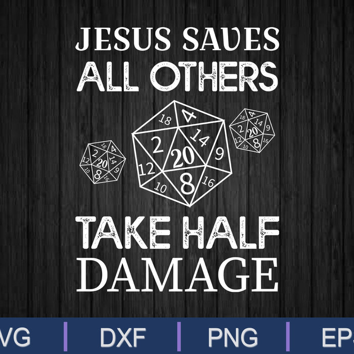 D20 Jesús guarda SVG PNG cortando archivos imprimibles