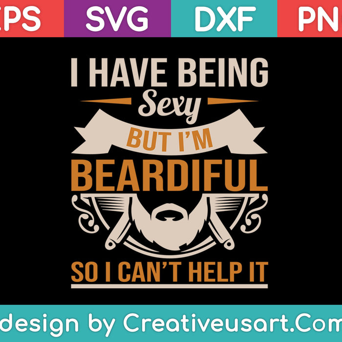 Dad father's day funny gift - Beard dad papa bear SVG PNG Cutting Printable Files