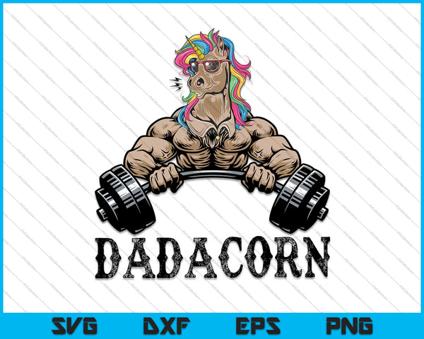 Daddycorn Unicorn Dad SVG PNG Cortando archivos imprimibles
