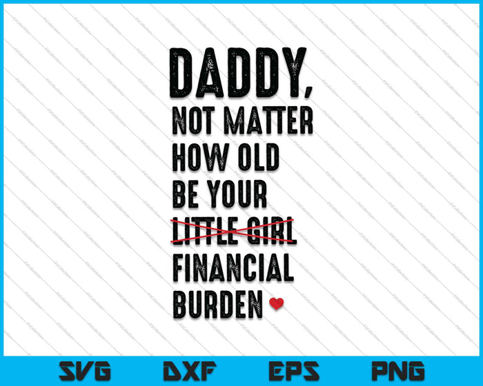 No Matter How Old I Get I Will Always Be Your Financial Burden SVG PNG Cutting Printable Files