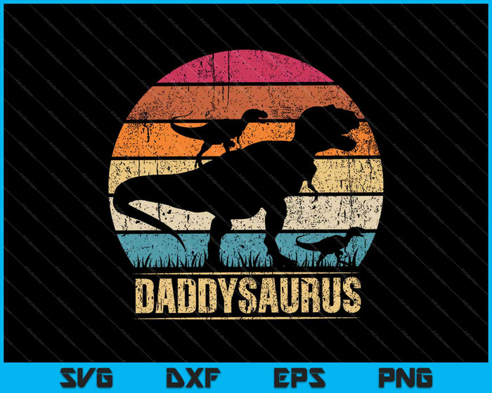 Papá Dinosaurio Daddysaurus Día del Padre SVG PNG Cortar archivos imprimibles