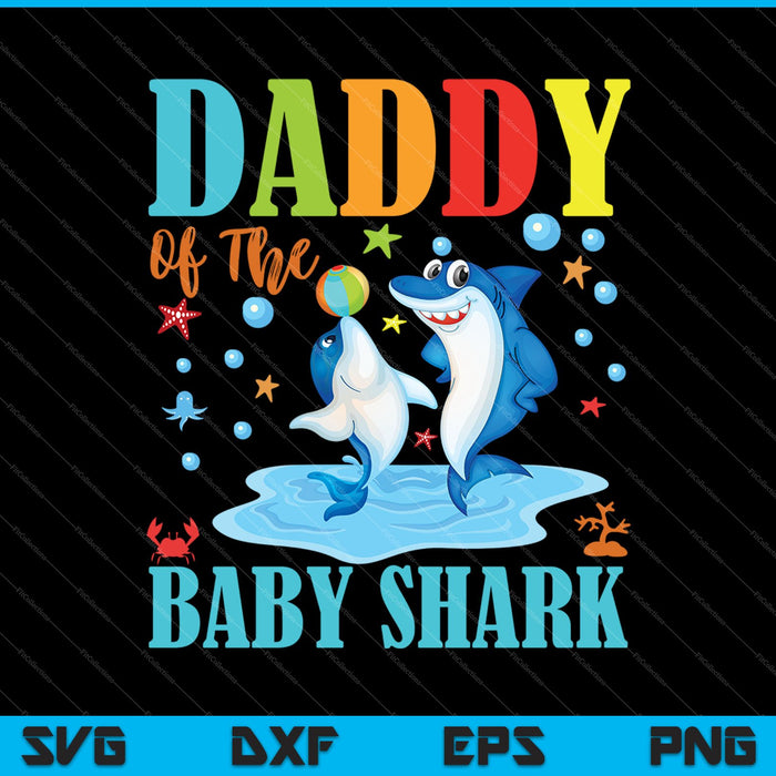 Papá del tiburón bebé SVG PNG cortando archivos imprimibles