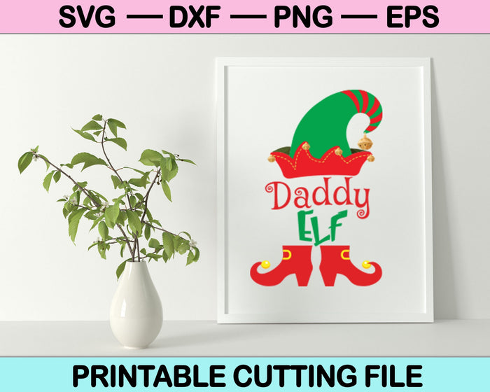 Navidad Familia Papá ELF SVG PNG Cortar archivos imprimibles 