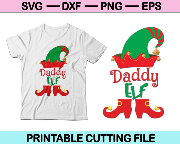 Navidad Familia Papá ELF SVG PNG Cortar archivos imprimibles 