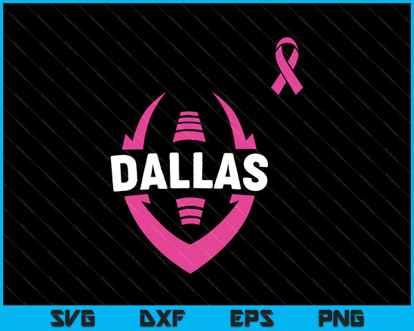 Dallas Football Concientización sobre el cáncer de mama SVG PNG Cortar archivos imprimibles