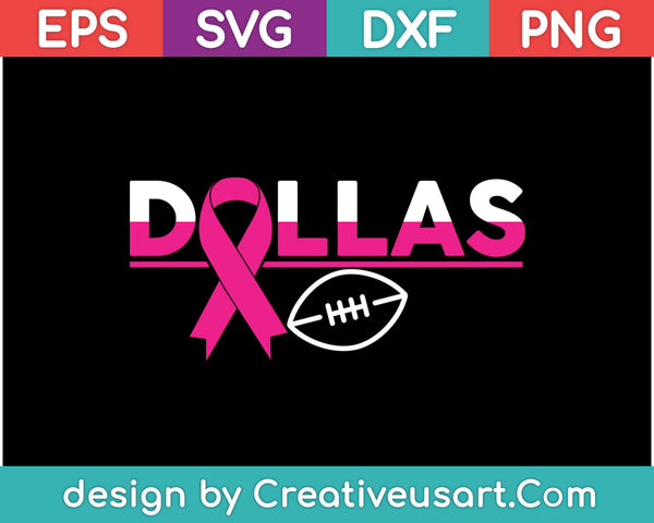 Dallas Football Breast Cancer Awareness svg png dxf cutting