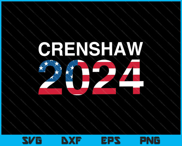 Dan Crenshaw 2024 presidentsverkiezingen 4 juli Republikeinse SVG PNG snijden afdrukbare bestanden
