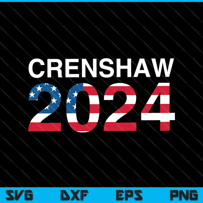 Dan Crenshaw 2024 presidentsverkiezingen 4 juli Republikeinse SVG PNG snijden afdrukbare bestanden