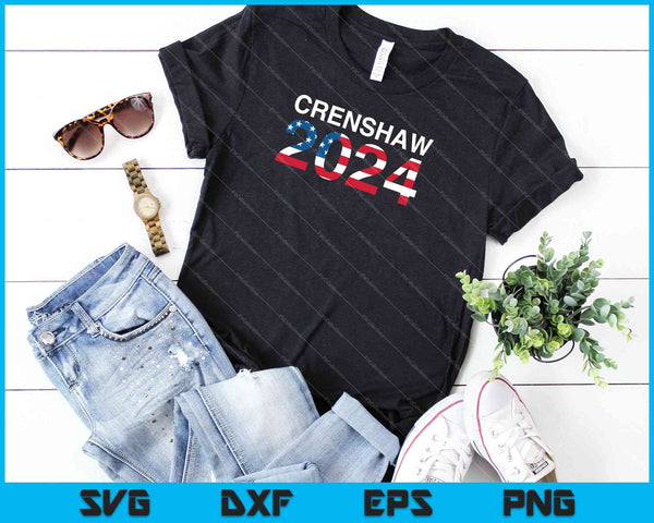 Dan Crenshaw 2024 presidentsverkiezingen 4 juli Republikeinse SVG PNG snijden afdrukbare bestanden - on a t-shirt