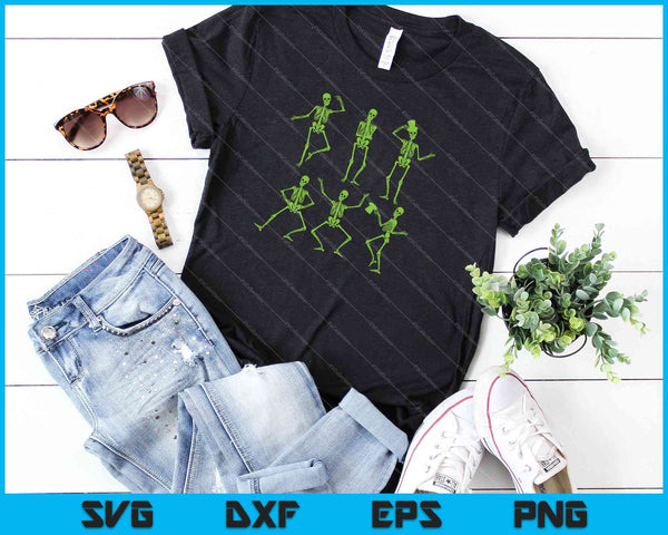 Dansende skeletten dans uitdaging meisje jongens kinderen Halloween SVG PNG snijden afdrukbare bestanden - on a t-shirt