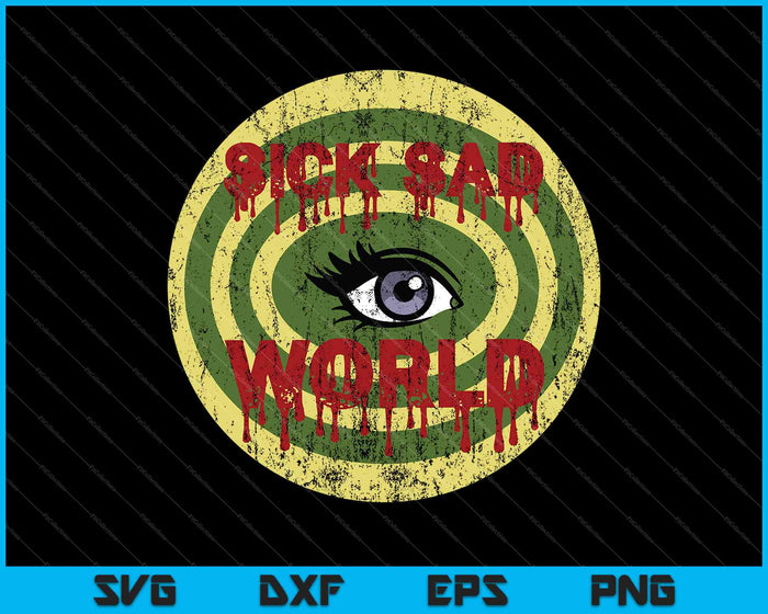 Daria Sick Sad World Drippy Text Eye Logo SVG PNG Cutting Printable Files