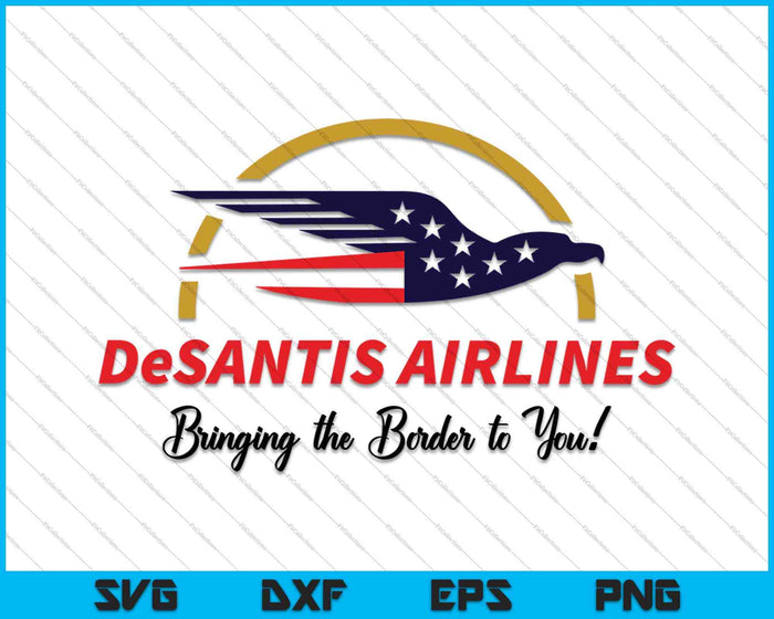 Divertido DeSantis Airlines SVG PNG cortando archivos imprimibles