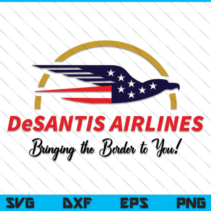 Divertido DeSantis Airlines SVG PNG cortando archivos imprimibles